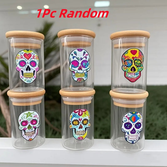 1Pc Glass Spice Mtash Jar Waterproof Airtight Smell Storage Container Box Smoking Accessories