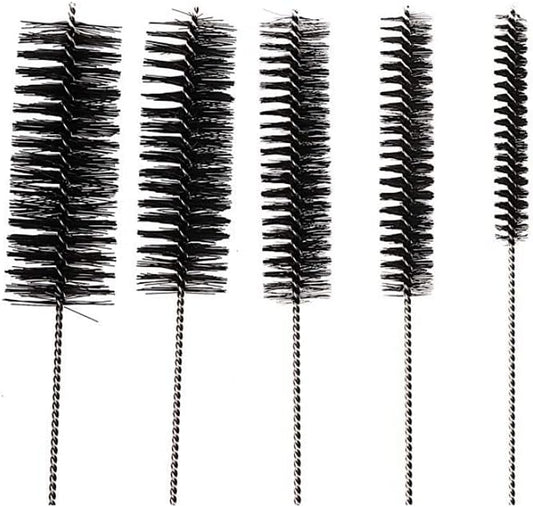10" Professional Tube Cleaning Brush Set - 5 Heavy Duty Brushes for Deep Cleaning Bottles, Straws, Pipes, Keyboards, and More!