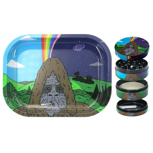 1/2 Pcs Gorrila Herb Spice Grinder Rolling Tray